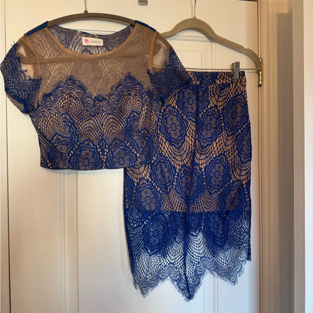 L’Atiste Blue Lace Two-Piece Set